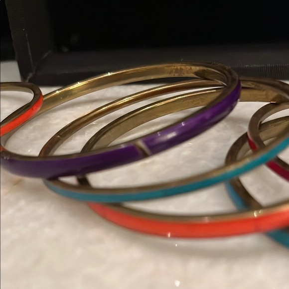 Colorful Enamel Bangle Set - Picture 4 of 6